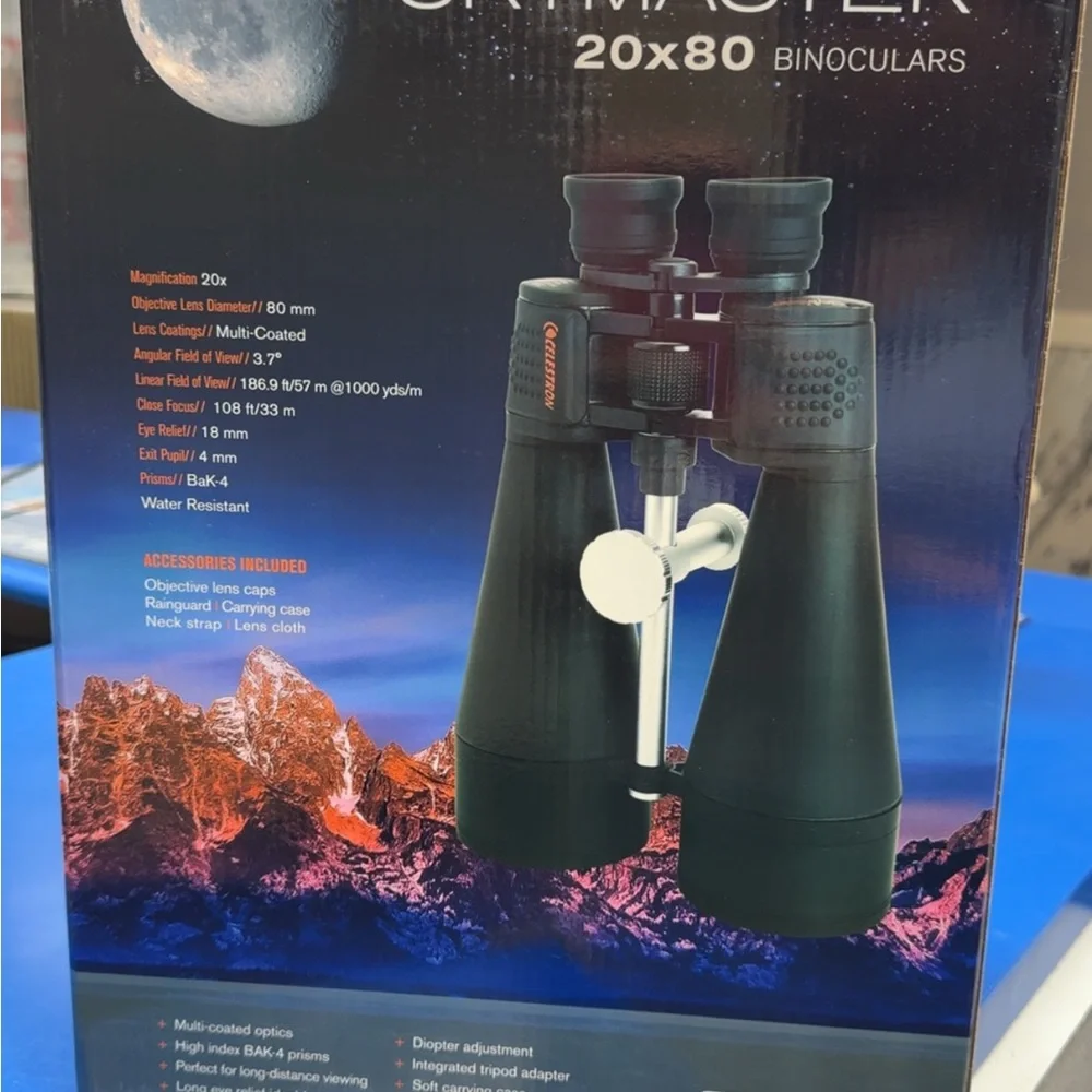 Black 20x80 Binoculars